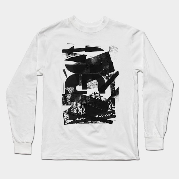 Abstract Typografy Long Sleeve T-Shirt by cwtu26